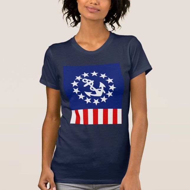T-shirt Symbole du drapeau nautique américain (Devant)