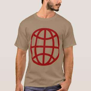 T-shirt Symbole du Globe - Rouge Rubis