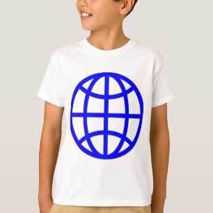 T-shirt Symbole du monde - Bleu