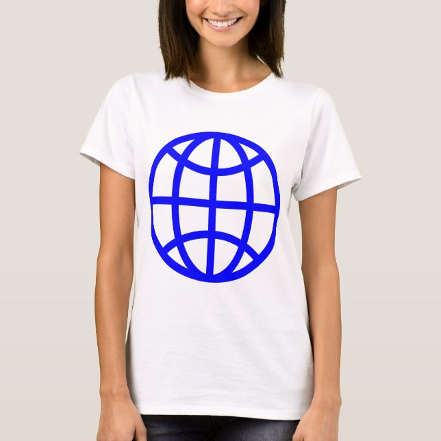T-shirt Symbole du monde - Bleu (Devant)