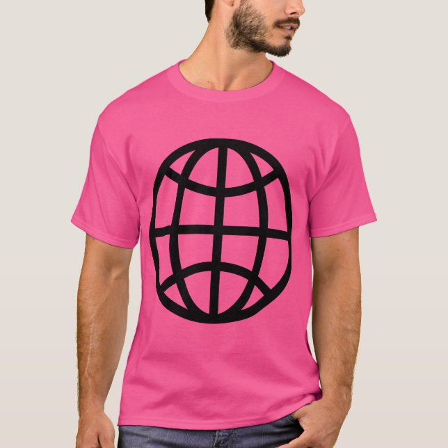 T-shirt Symbole du monde - Noir (Devant)
