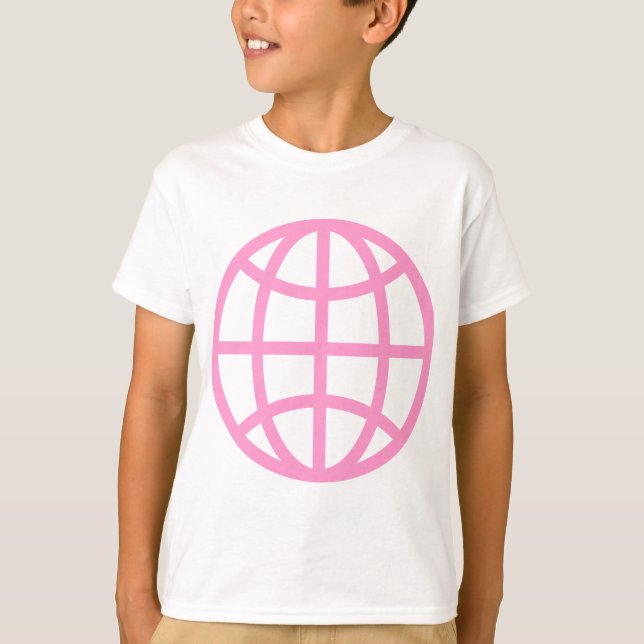 T-shirt Symbole du monde - rose (Devant)