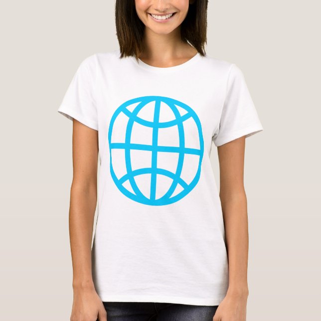 T-shirt Symbole du monde - Sky Blue (Devant)