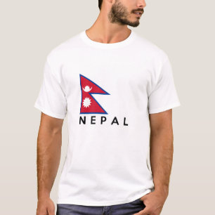 T-shirt symbole du pays népal nom du symbole