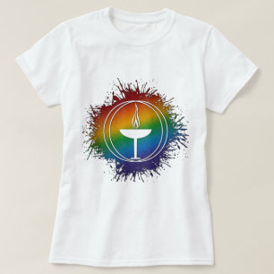 T-shirt Symbole d'universalisme unitaire arc-en-ciel