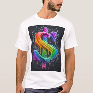 T-shirt "Symbole en dollars gras - Embrasser le flair fina