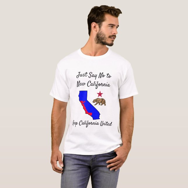 T-shirt Symbole étoile de l'ours non liée de Californie (Devant entier)