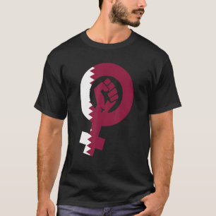 T-shirt Symbole féministe Drapeau du Qatar