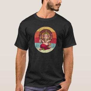 T-shirt Symbole Ganesh Yoga Dieu hindou Hommes Femmes Médi