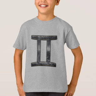T-shirt Symbole Gemini Zodiac en Grunge style dévêtu