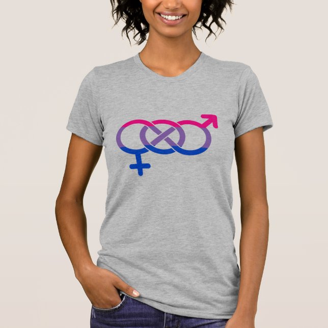 T-shirt Symbole genre de bisexualité (Devant)