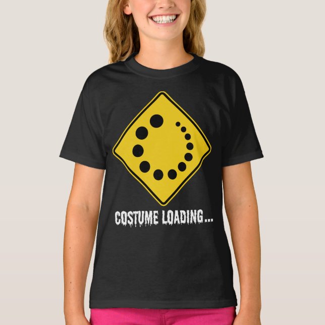 T-shirt Symbole Halloween Chargement Route Jaune (Devant)