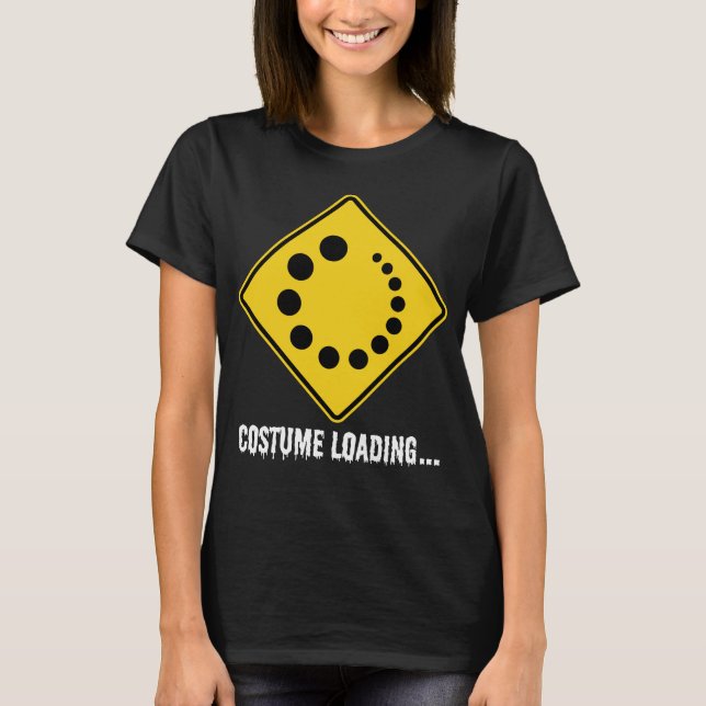 T-shirt Symbole Halloween Chargement Route Jaune (Devant)