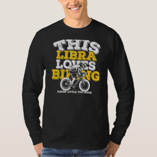 T-shirt Symbole Horoscope Zodiac Libra aime le vélo
