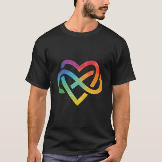 T-shirt Symbole infini de fierté arc-en-ciel aimé pour tou