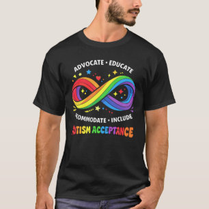 T-shirt Symbole infini de sensibilisation et d'acceptation