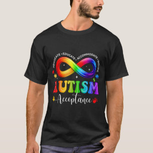 T-shirt Symbole infini de sensibilisation et d'acceptation