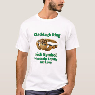 T-shirt Symbole irlandais Claddagh Ring : Amitié, loyauté 