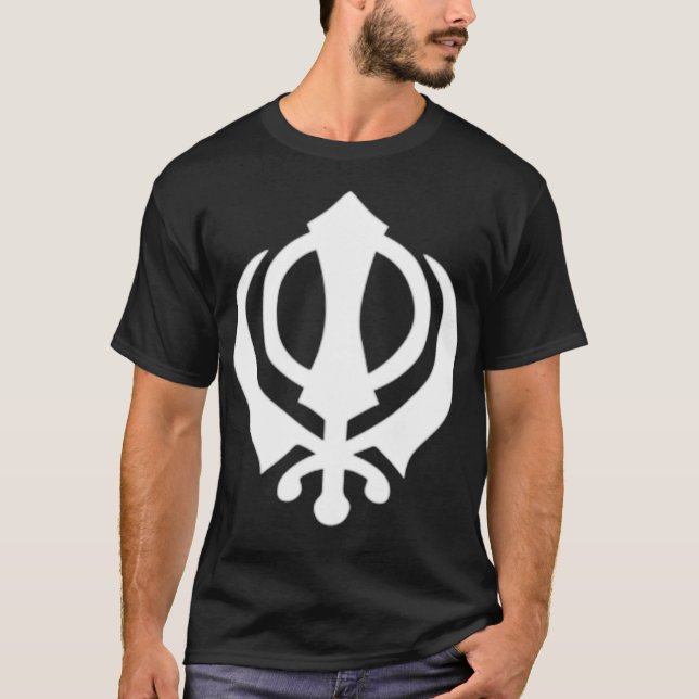 T-shirt Symbole khanda sikh Chakkar Kirpans Chakra Sikhism (Devant)