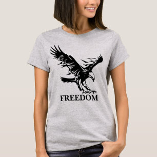 T-shirt Symbole liberté d'aigle. Personnalisé