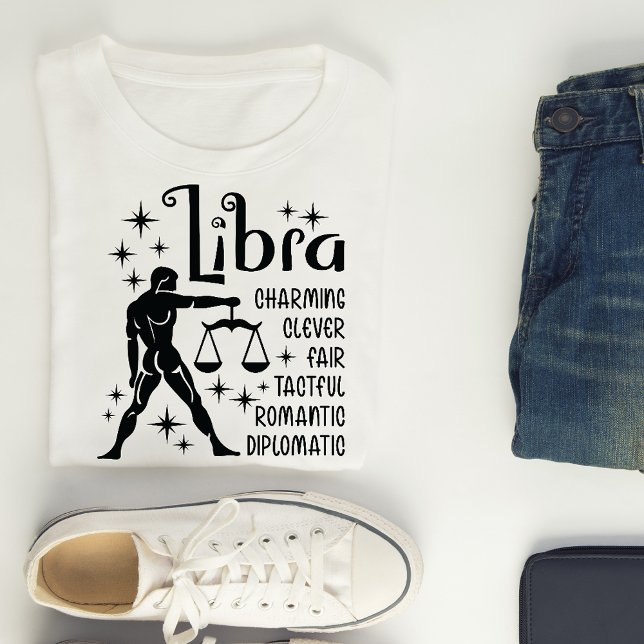 T-shirt Symbole Libra Zodiac Horoscope Personnalité Traits (Créateur téléchargé)