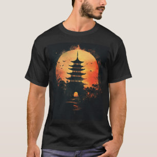 T-shirt Symbole logo de la pagode3 Art numérique