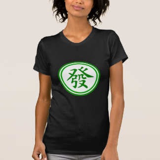 T-shirt Symbole Lucky Mahjong - Vert et Blanc