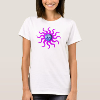 T-shirt Symbole "METTEZ À LA TERRE SOLEIL"/T-shirt pourpre