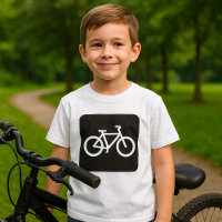Symbole minimaliste de vélo noir et blanc