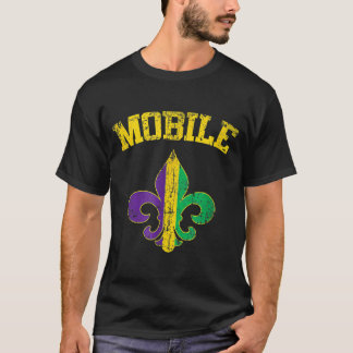 T-shirt Symbole mobile Alabama Mardi Gras Fleur De Lis