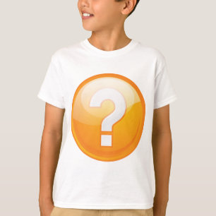 T-shirt Symbole moderne gras point d'interrogation orange