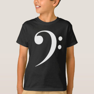 T-shirt Symbole musical clé de fa blanc pour amateur de mu