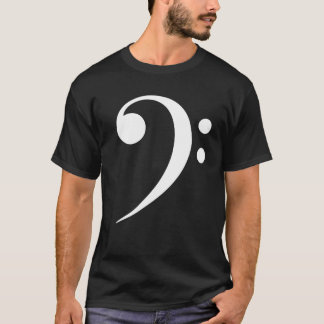 T-shirt Symbole musical clé de fa en do blanc pour amateur