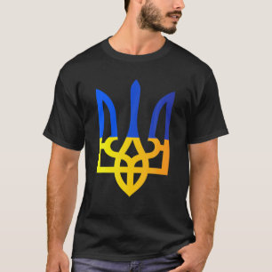 T-shirt SYMBOLE NATIONAL DES TRIENTS DE L'Ukraine Blu Drap
