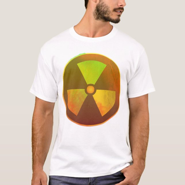 T-shirt Symbole nucléaire Luminance radioactive (Devant)