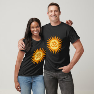 T-shirt Symbole Om dans le soleil radiant Spirituel Hindou