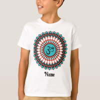 Symbole Om de Mandala Spirituel Turquoise Customis