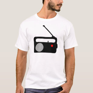 T-SHIRT SYMBOLE PAR RADIO DE NOIR DE TRANSISTOR