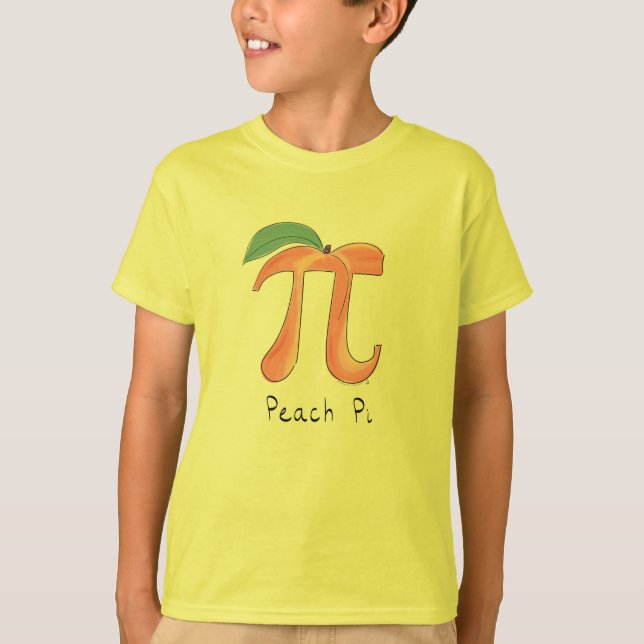 T-shirt Symbole Pi Peach Math Funny (Devant)