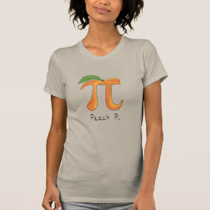 T-shirt Symbole Pi Peach Math Funny