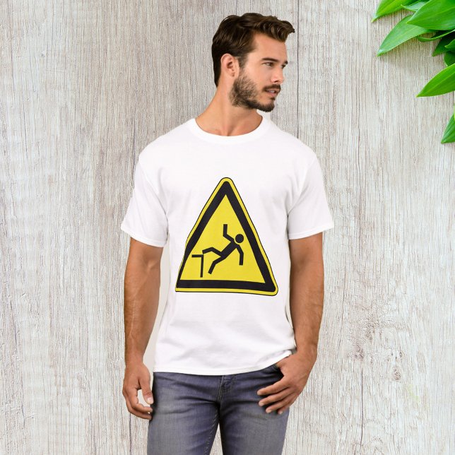 T-shirt Symbole piéton à cordon de prudence (Créateur téléchargé)