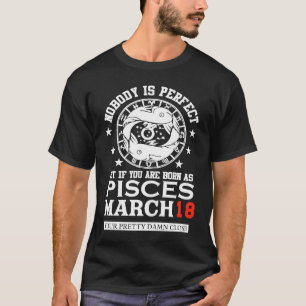 T-shirt Symbole Poissons Zodiac Mars 18 Femmes Hommes par