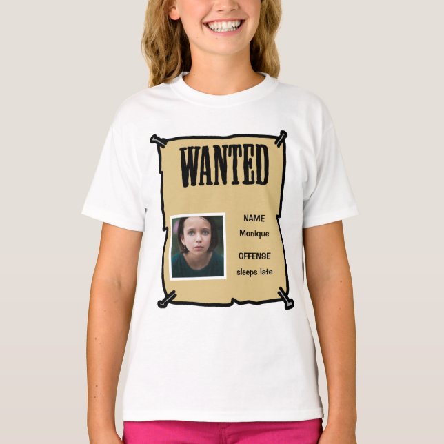 T-shirt Symbole Recherché de dessin animé enfant et T-shir (Devant)