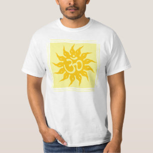 T-shirt Symbole religieux indien : L'OM et le Surya