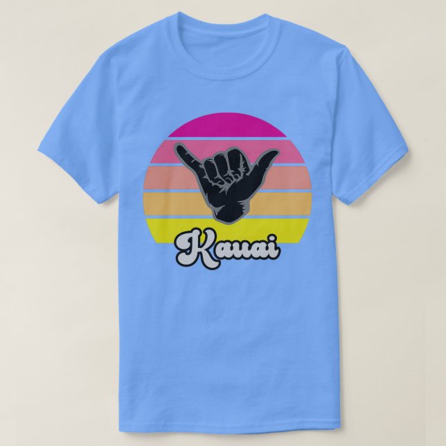 T-shirt Symbole rétro Shaka Aloha Hawaiian Hang Loose Hand (Design devant)