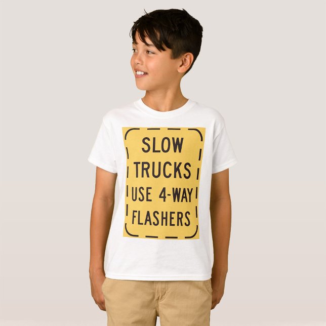 T-shirt SYMBOLE ROUTIER DES Camions Lents (Créateur téléchargé)