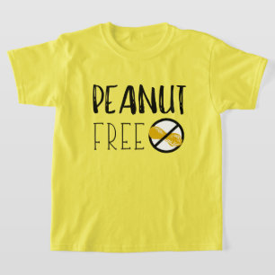T-shirt Symbole sans arachide Alerte d'allergie aux arachi