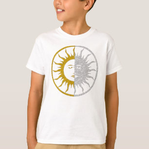T-shirt Symbole SOLEIL ET LUNE - or argent