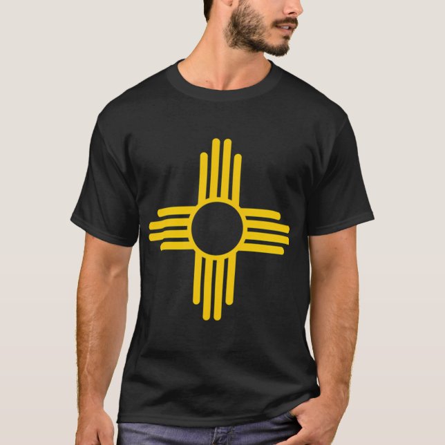 T-shirt Symbole soleil Zia Jaune du Nouveau-Mexique (Devant)