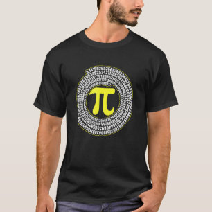 T-shirt Symbole spirale Pi Math Infinité Numéro irrationne